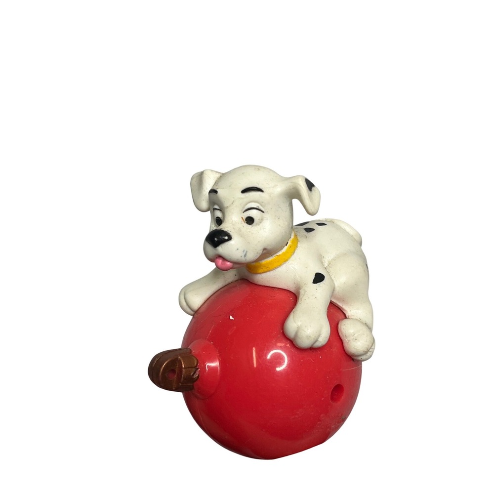 Disney 101 Dalmatians Puppy on Red Ornament Christmas Holiday Decoration Vintage